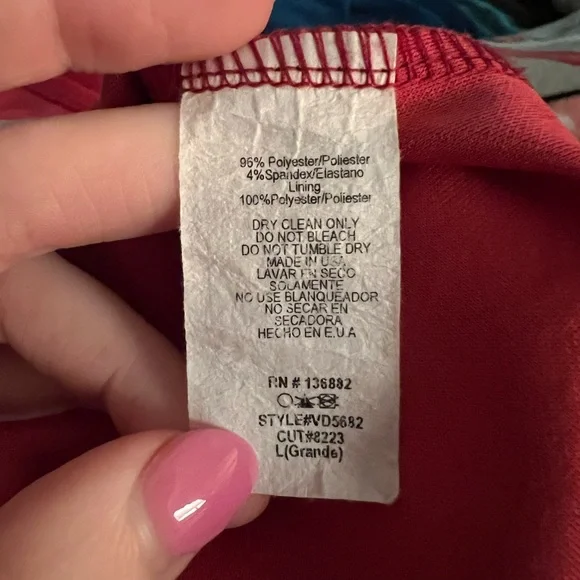 Windsor Faux Wrap Lace-Up Back Asymmetrical Dress | Size Large - Picture 10 of 11